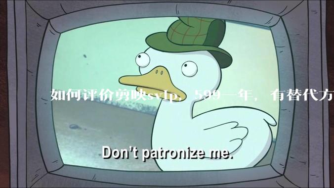 如何评价剪映svip，599一年，有替代方案吗？